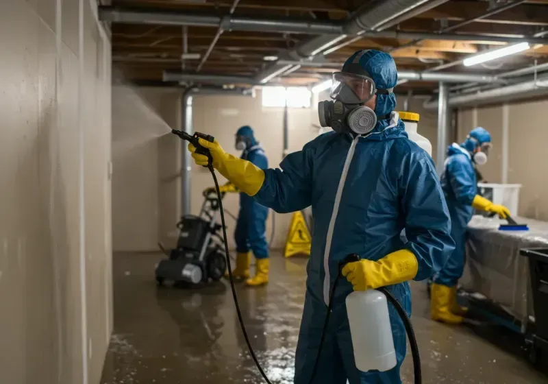 Basement Sanitization and Antimicrobial Treatment process in Batesburg, SC